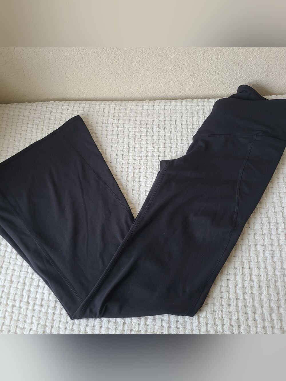 Fabletics Black Wide-Leg High-Rise Yoga Pants Women's Size S